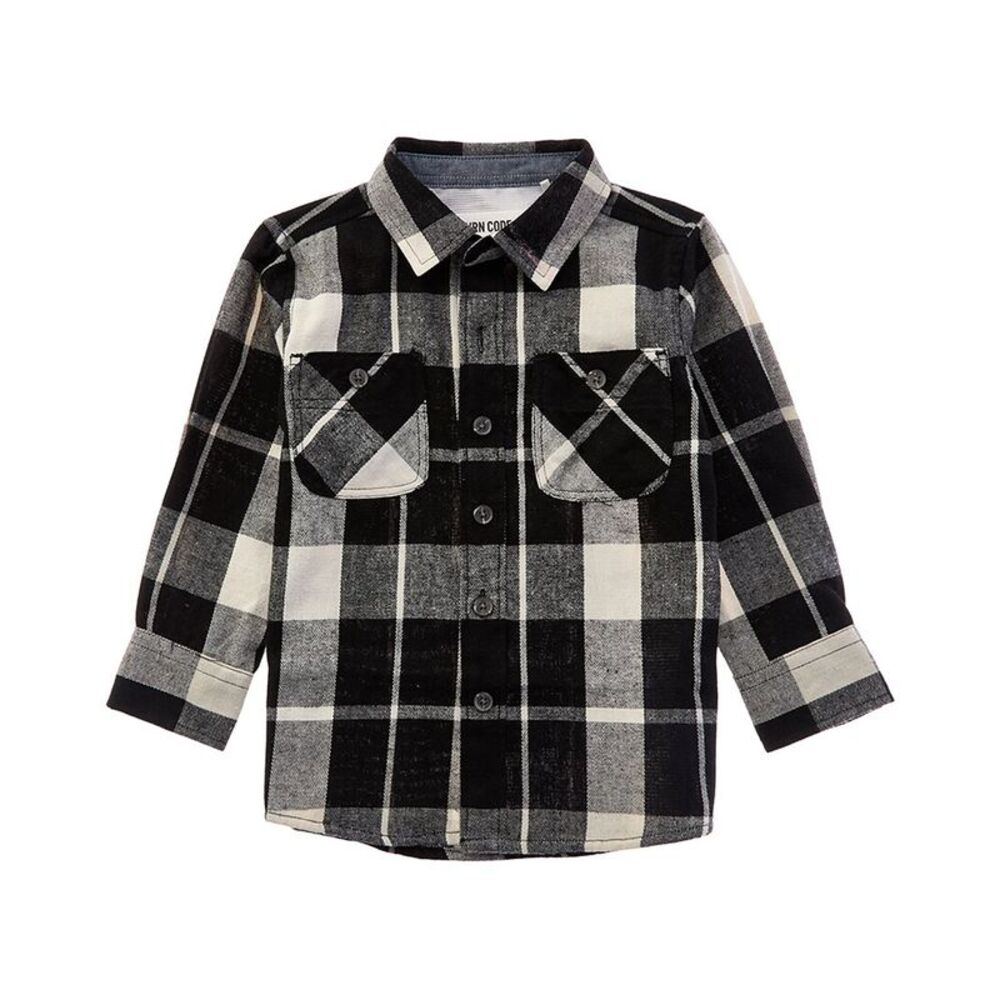 Sovereign Code Boys Arin Button Down Shirt, Black